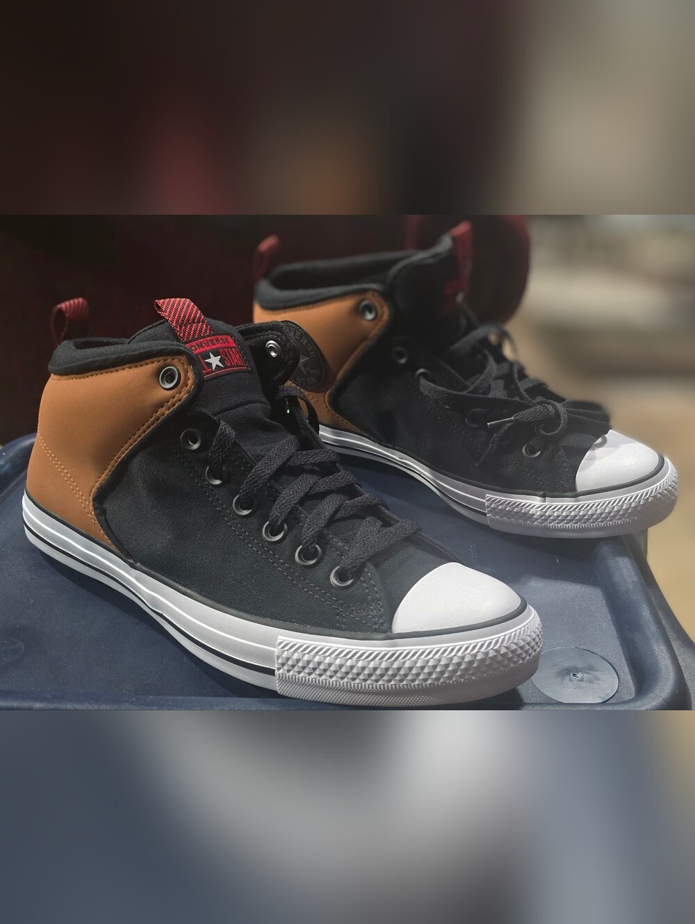 Converse Chuck Taylor All Star High Top Sneakers Black-Tan Mens Size 10
